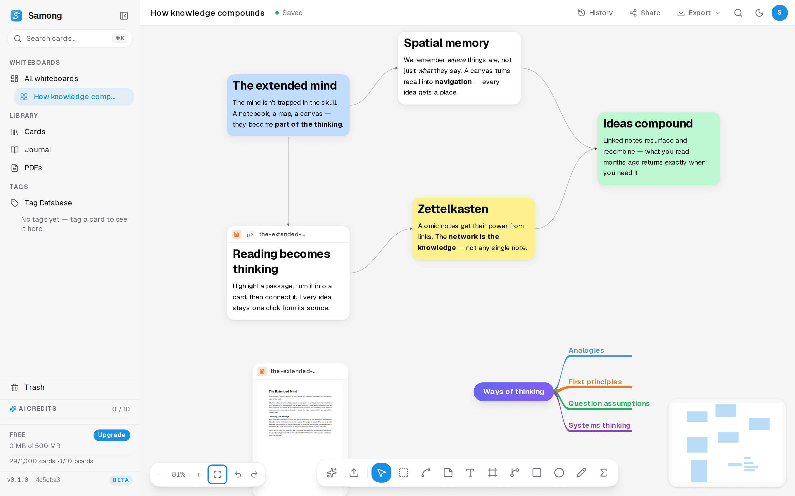 Samong running as a standalone desktop app